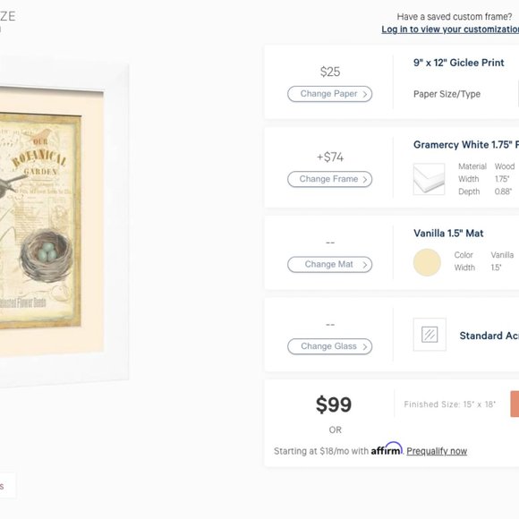 Mon Jardin II Wall Art by Lisa Audit 18.5 in x 22.5 in framed - Picture 4 of 8